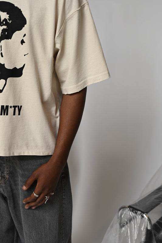 ILLUSION CROPPED SHIRT - black