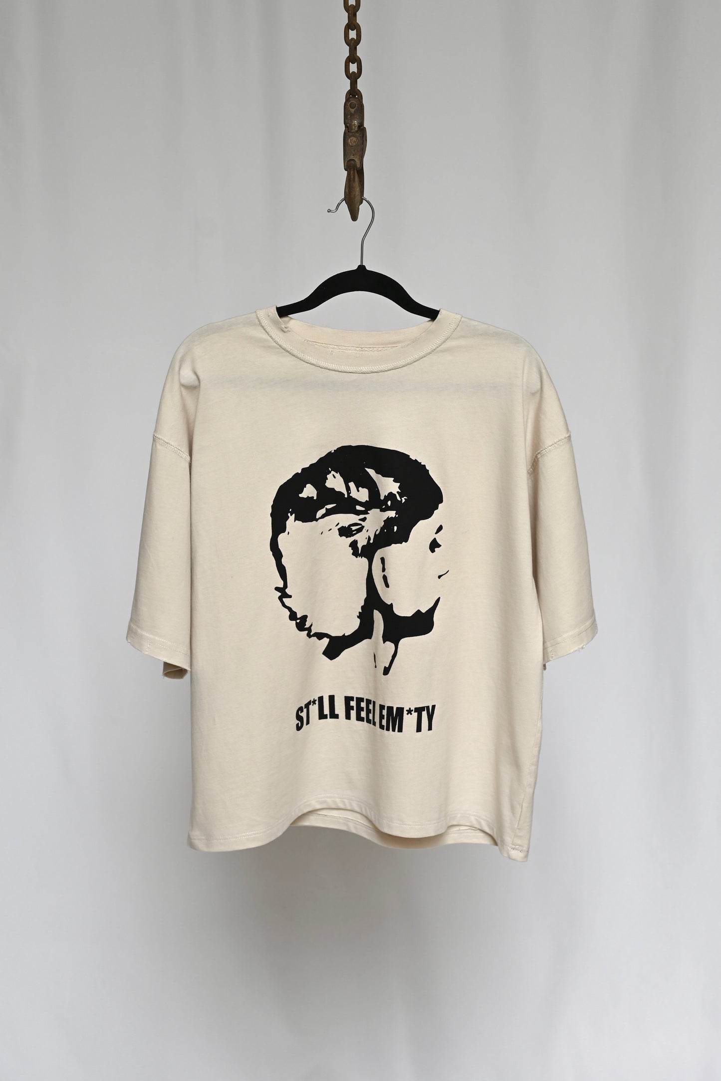 ILLUSION CROPPED SHIRT - black