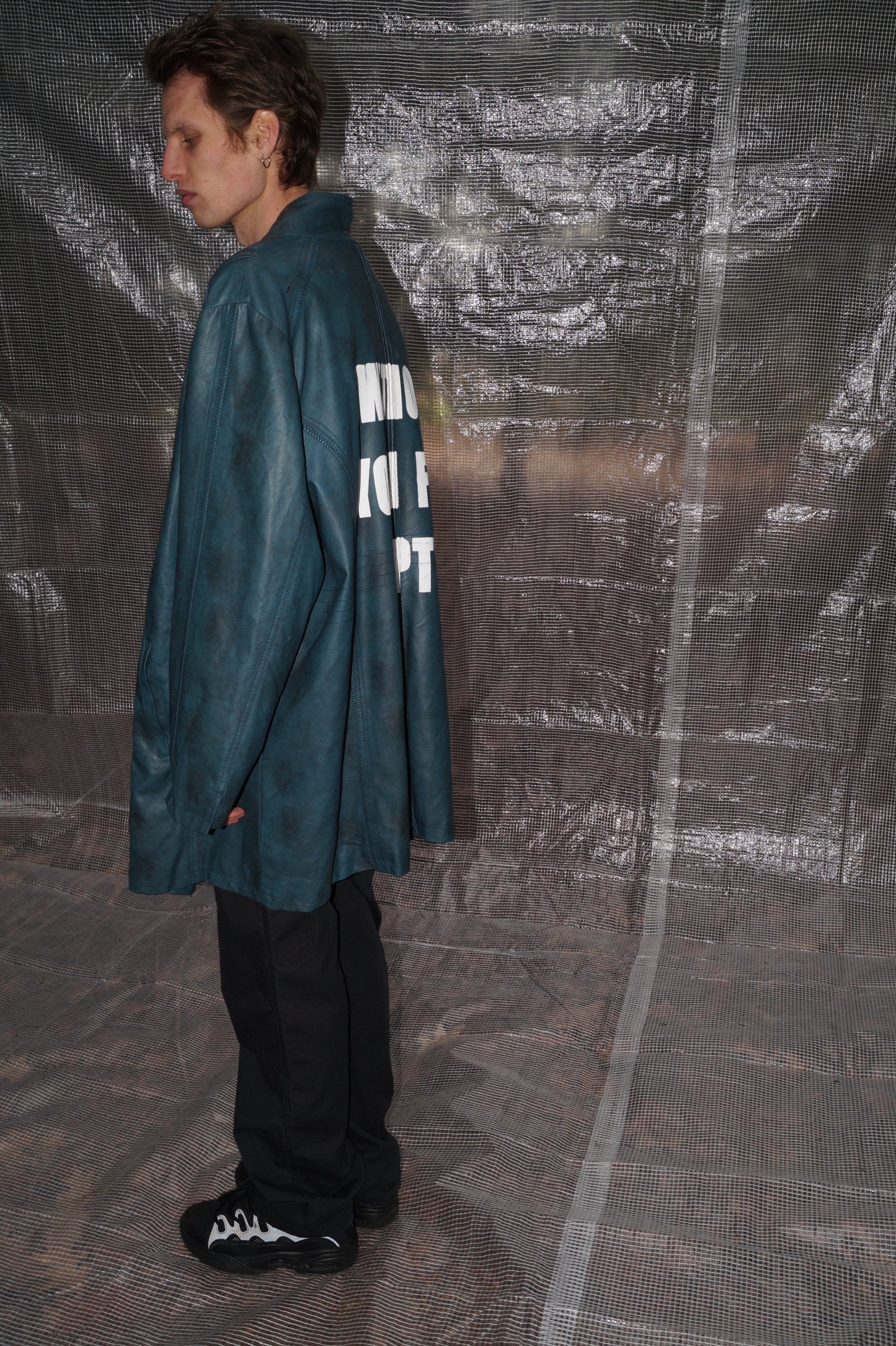 1 of 1 Blue Leather Jacket