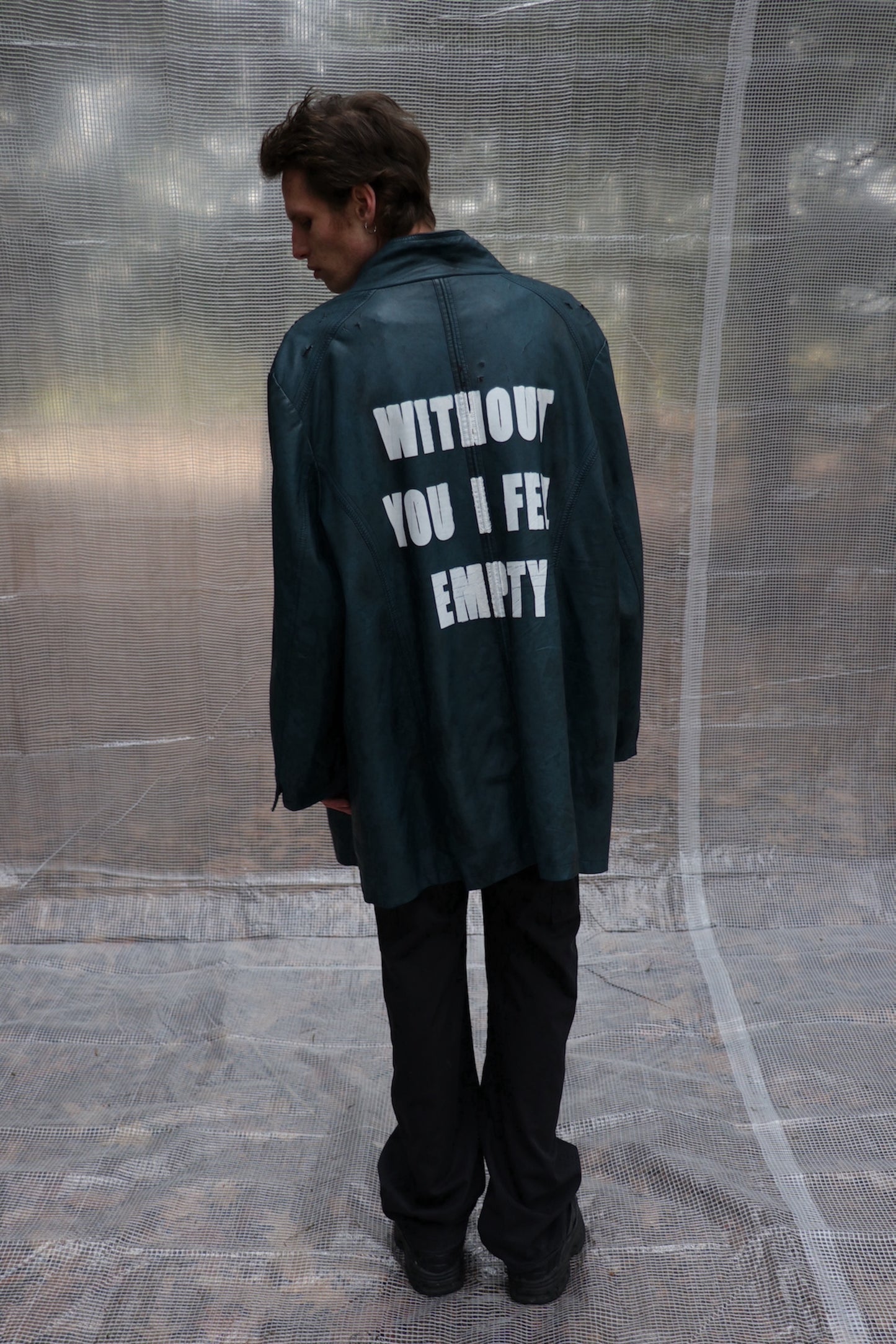1 of 1 Blue Leather Jacket